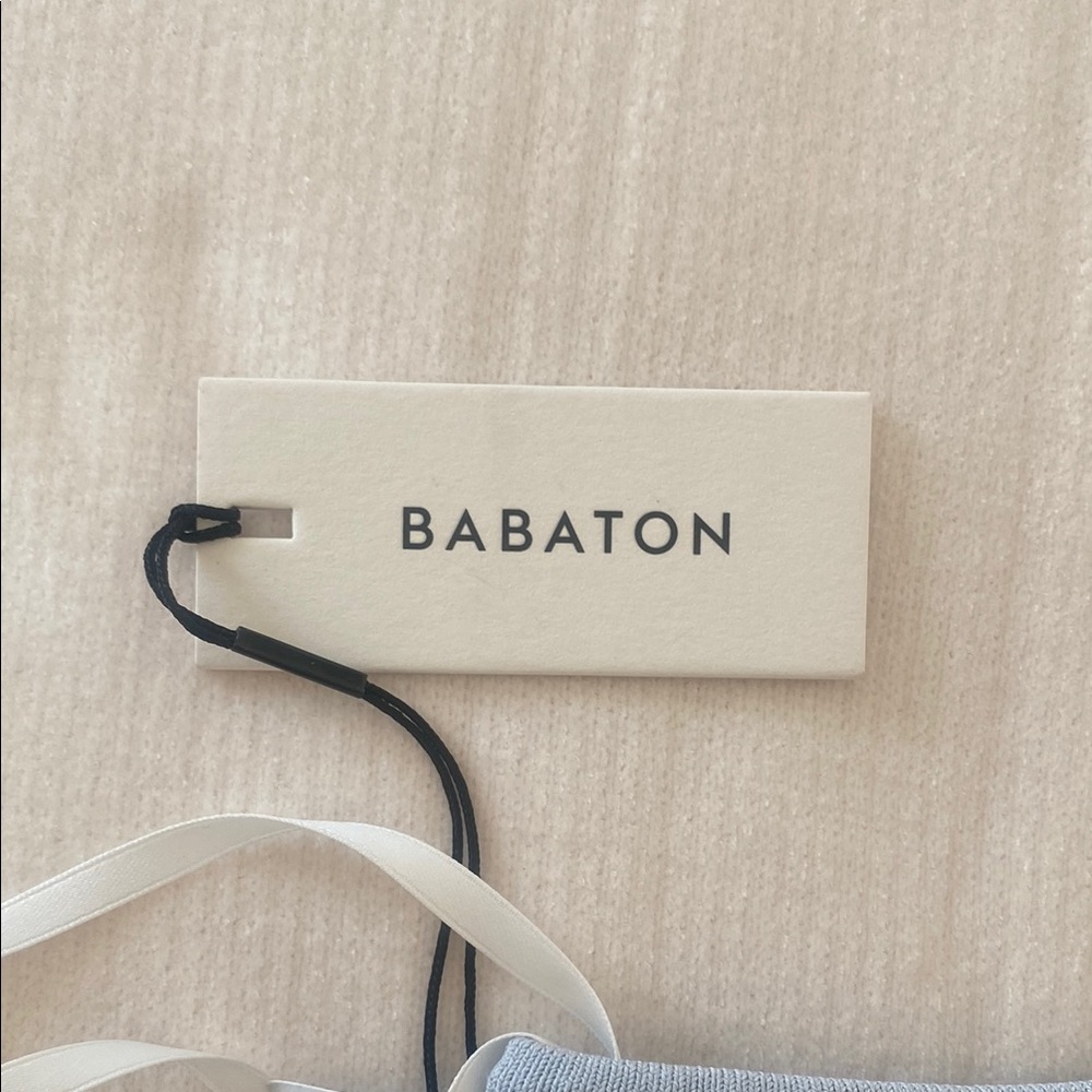 Babaton One-Shoulder Ribbed Top in Light Blue - Picture 3 of 5